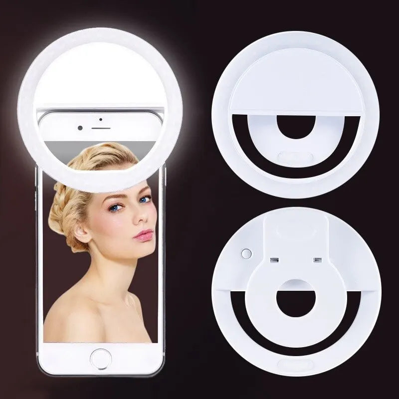 Mini Ring Light p/ Celular - Luz de Selfie